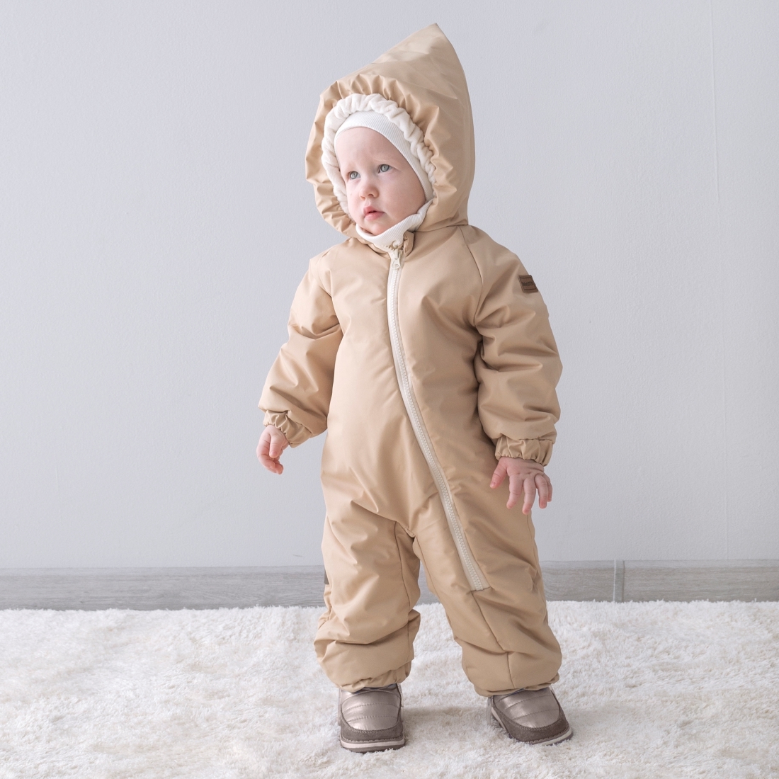 Комбинезон "Новый Домовенок-2", открытый, зимний, бежевый
