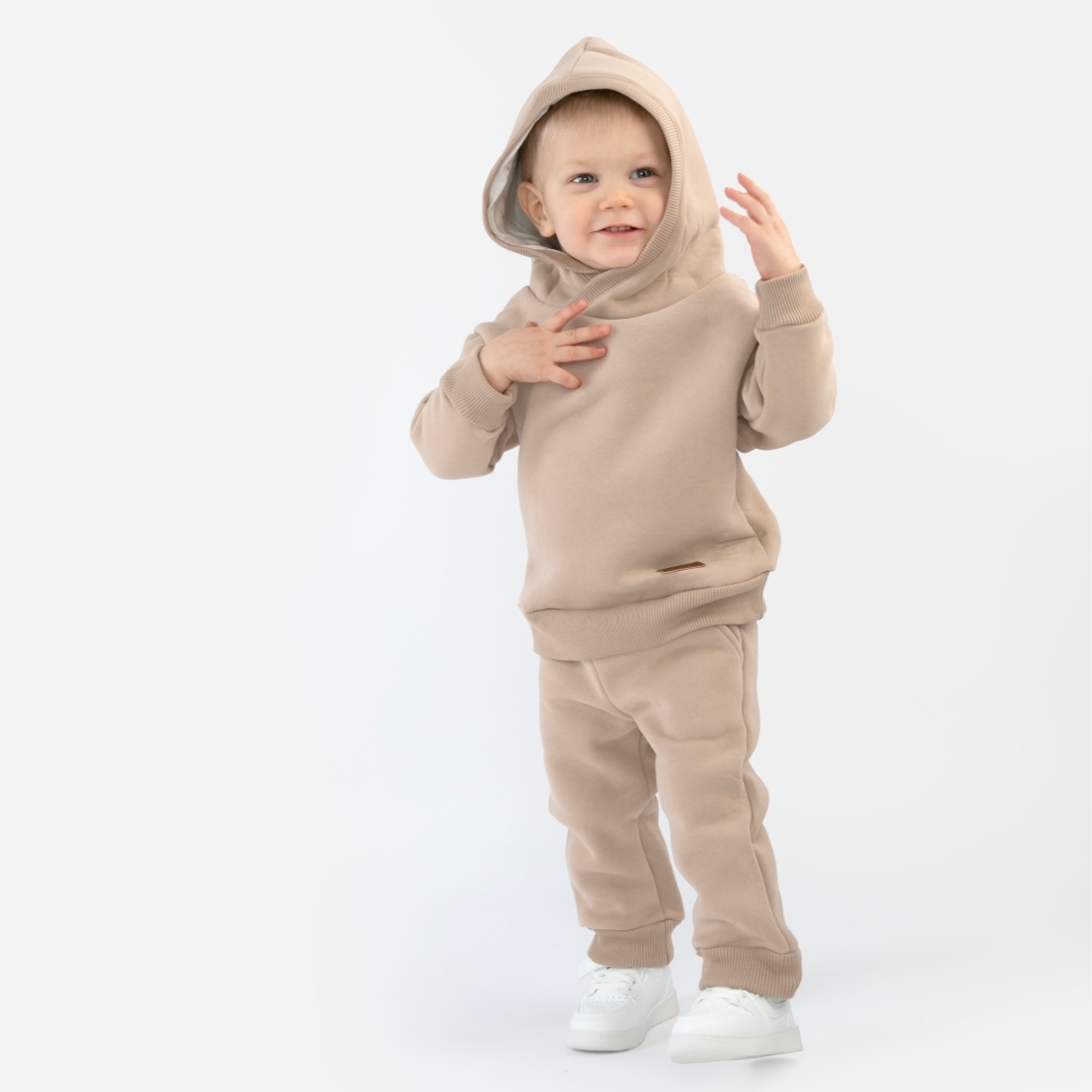 Комплект "Оверсайз" худи+штаны, футер, капучино