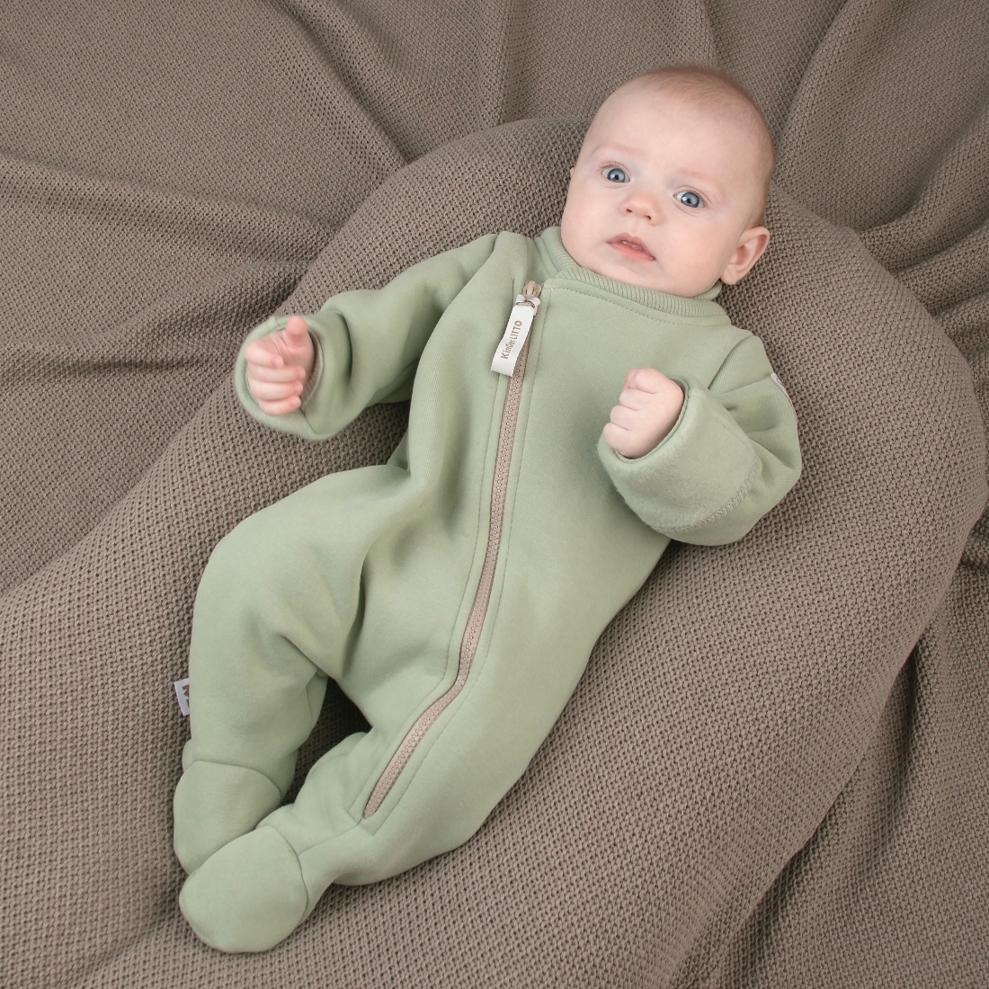 Комбинезон-поддева "Новый Тополино-1", футер, светлый хаки