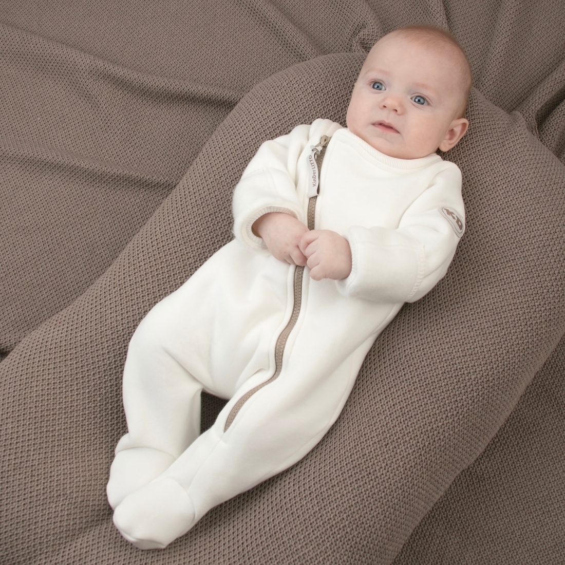 Комбинезон-поддева "Новый Тополино-1", футер, сахар с бежевым