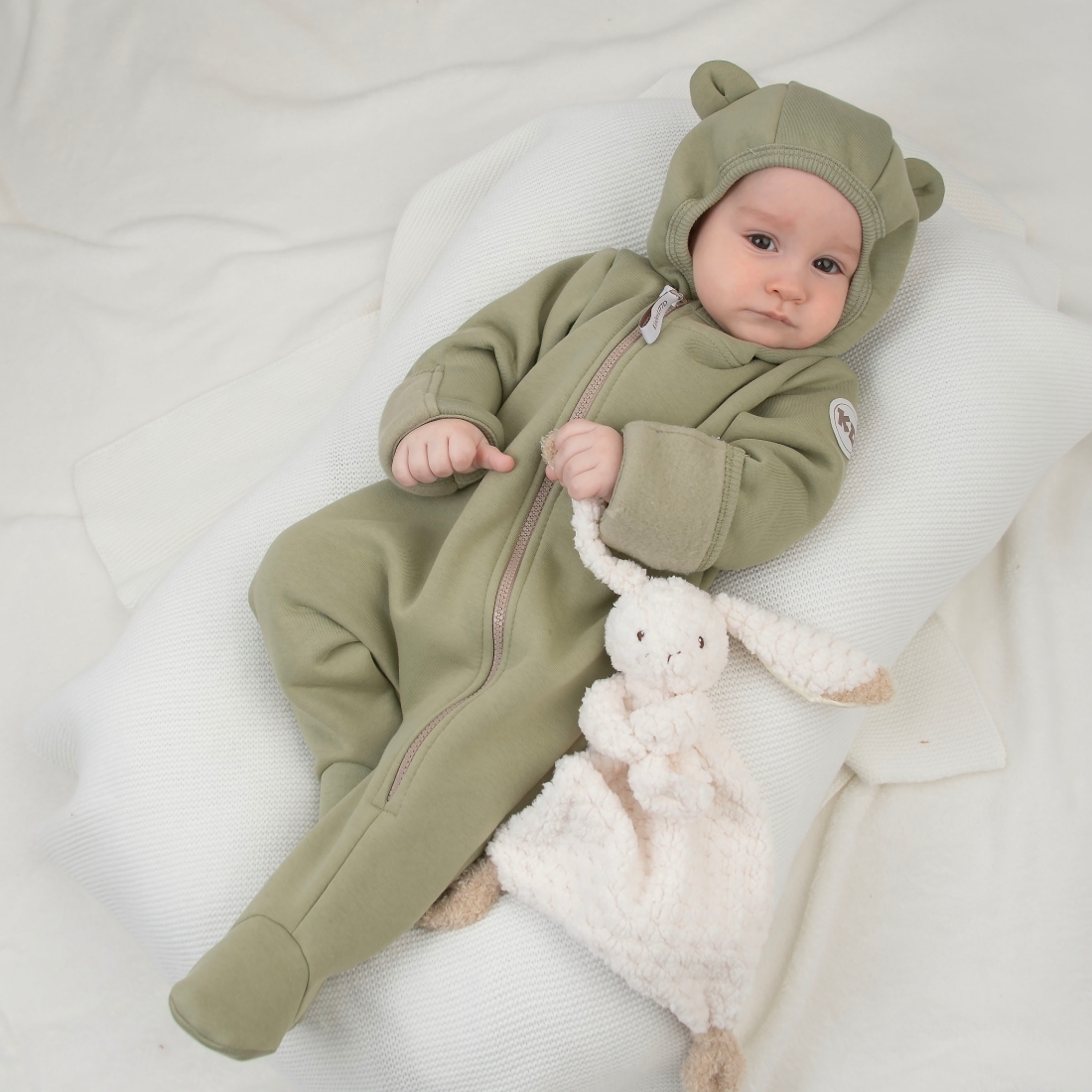 Комбинезон "Новый Пикколино-1", футер, темно-оливковый