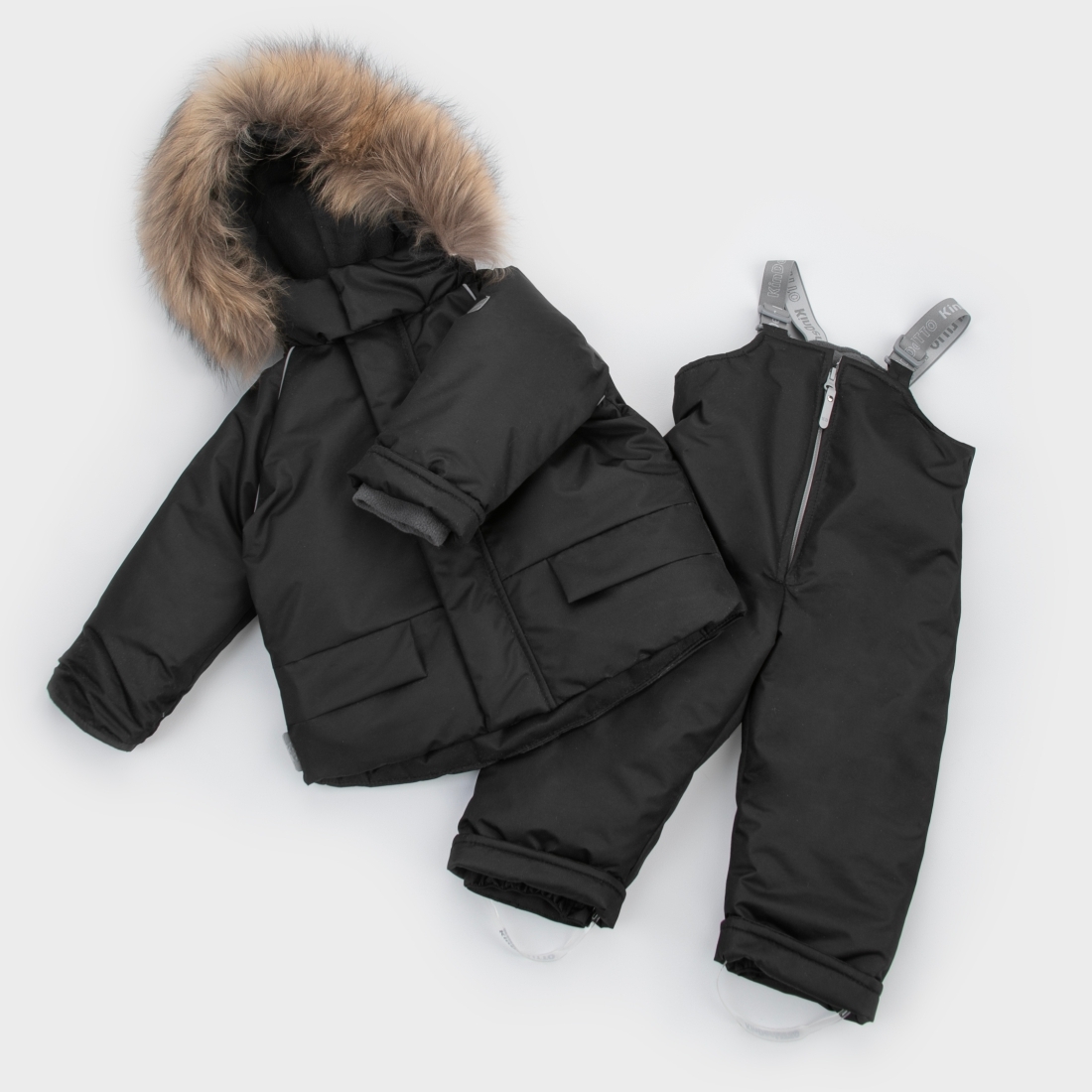 Комплект "Дискавери" с опушкой, зимний, черный