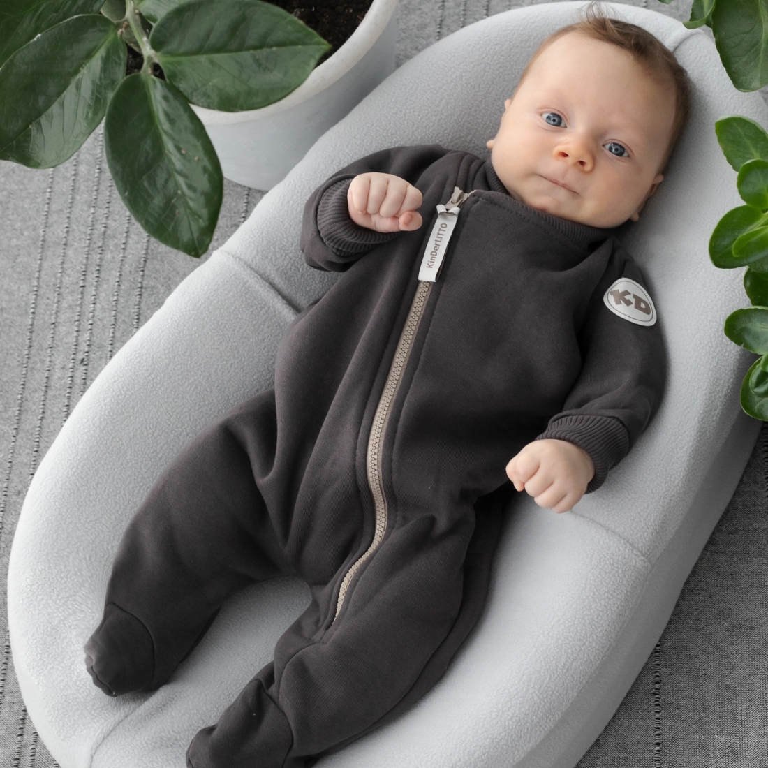 Комбинезон-поддева "Topolino", футер, графит