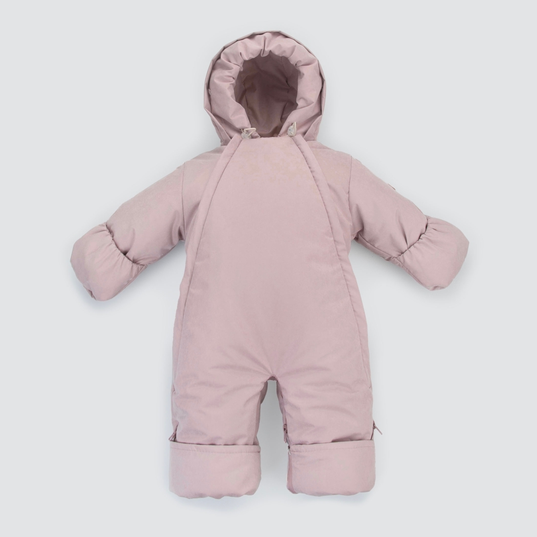 Комбинезон-трансформер "Вельвет", с отворотами, 3 сезона, королевский розовый