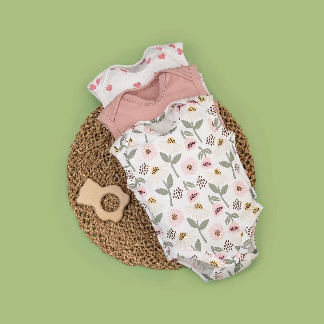 Боди майка "Любимые ромашки", 3шт/уп