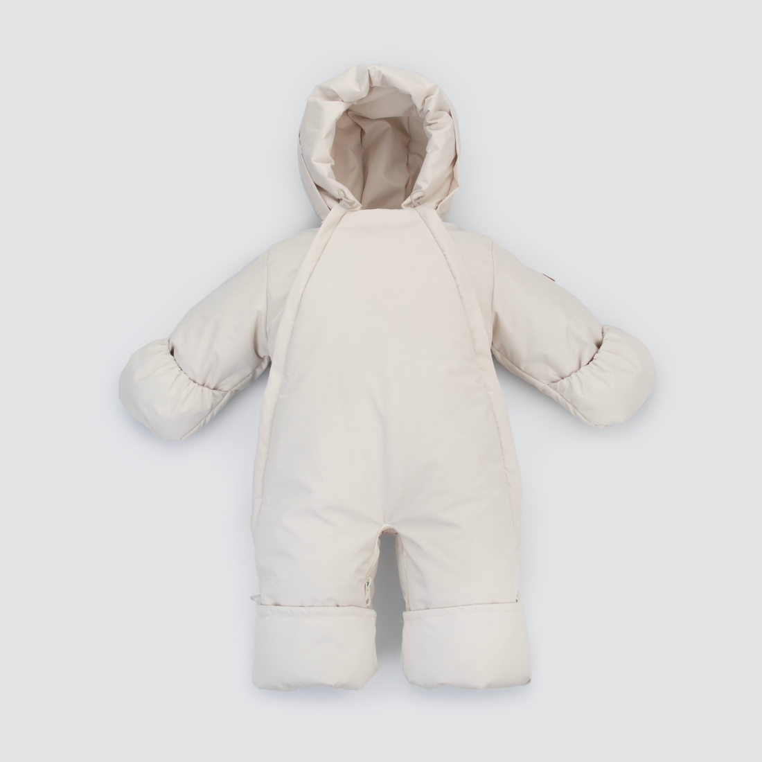 Комбинезон-трансформер "Вельвет", с отворотами, 3 сезона, молоко